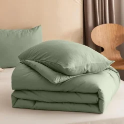 Dekbed zonder Overtrek 140x200 – Incl. Kussenslopen – Wasbaar – Groen
