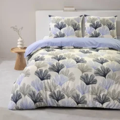 Dekbedovertrek Boaz - wit/blauw - 240x220 cm