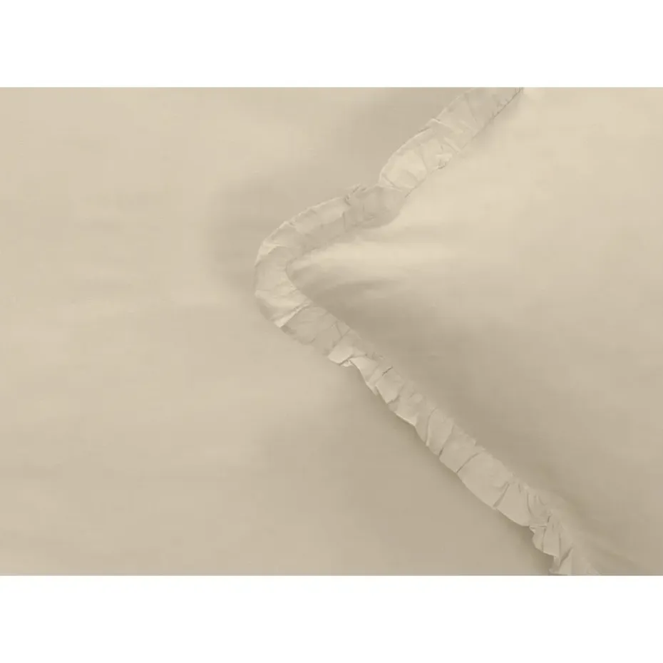 Dekbedovertrek Cato - zand - 200x200/220 cm