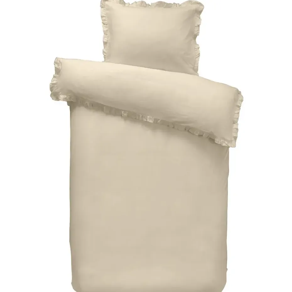 Dekbedovertrek Cato - zand - 140x200/220 cm