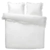 Dekbedovertrek Cato effen - wit - 240x200/220 cm