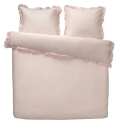 Dekbedovertrek Cato effen - roze - 200x200/220 cm
