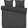 Dekbedovertrek Cozy Contour - antraciet - 240x220 cm