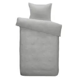 Dekbedovertrek Eva - lichtgrijs - 140x200/220 cm