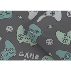 Dekbedovertrek Faas - antraciet/groen - 140x200/220 cm