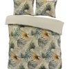 Dekbedovertrek Fenna - zand/groen 200x220 cm