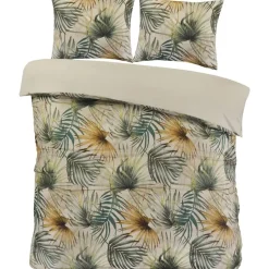 Dekbedovertrek Fenna - zand/groen 200x220 cm