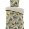 Dekbedovertrek Fenna - zand/groen 140x220 cm