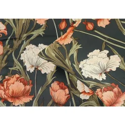 Dekbedovertrek Fleur - zwart/geel - 240x200/220 cm