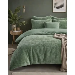 Dekbedovertrek Fur Teddy 140x220 – Fluweelzacht & Knus Design – Groen