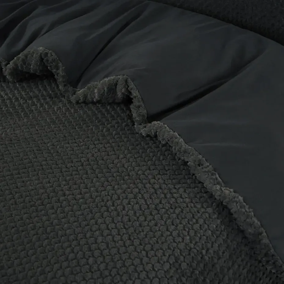 Dekbedovertrek Fur Teddy 200x220 – Fluweelzacht & Knus Design – Antraciet