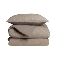 Dekbedovertrek Japandi 140x220 – Flanel Fleece – Zacht & Warm – Taupe