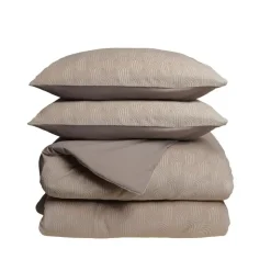 Dekbedovertrek Japandi 240x220 – Flanel Fleece – Zacht & Warm – Taupe