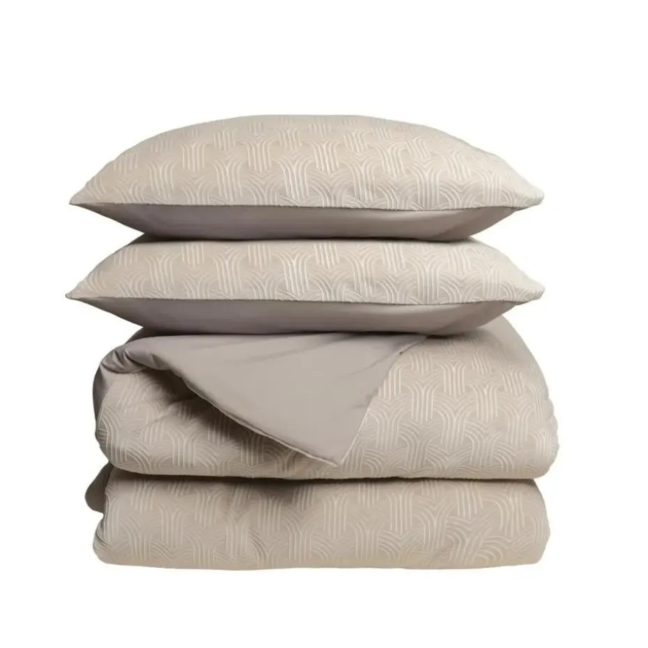 Dekbedovertrek Japandi 240x220 – Flanel Fleece – Zacht & Warm – Beige