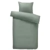 Dekbedovertrek Jorrit effen - groen - 140x200/220 cm