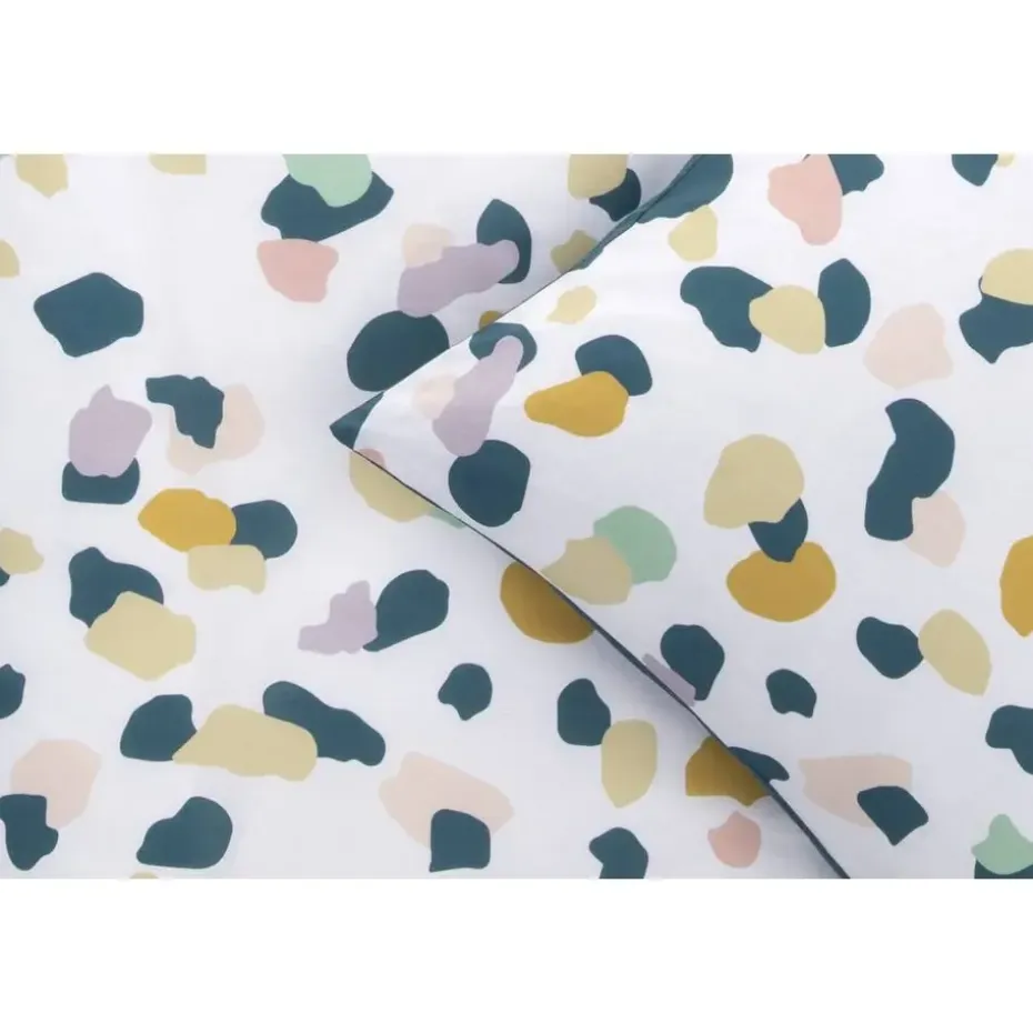 Dekbedovertrek Liv - wit/blauw - 140x200 cm