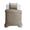 Dekbedovertrek Milano 140x200 – Fluweelzacht Uni Design – Taupe