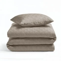 Dekbedovertrek Milano 140x200 – Fluweelzacht Uni Design – Taupe