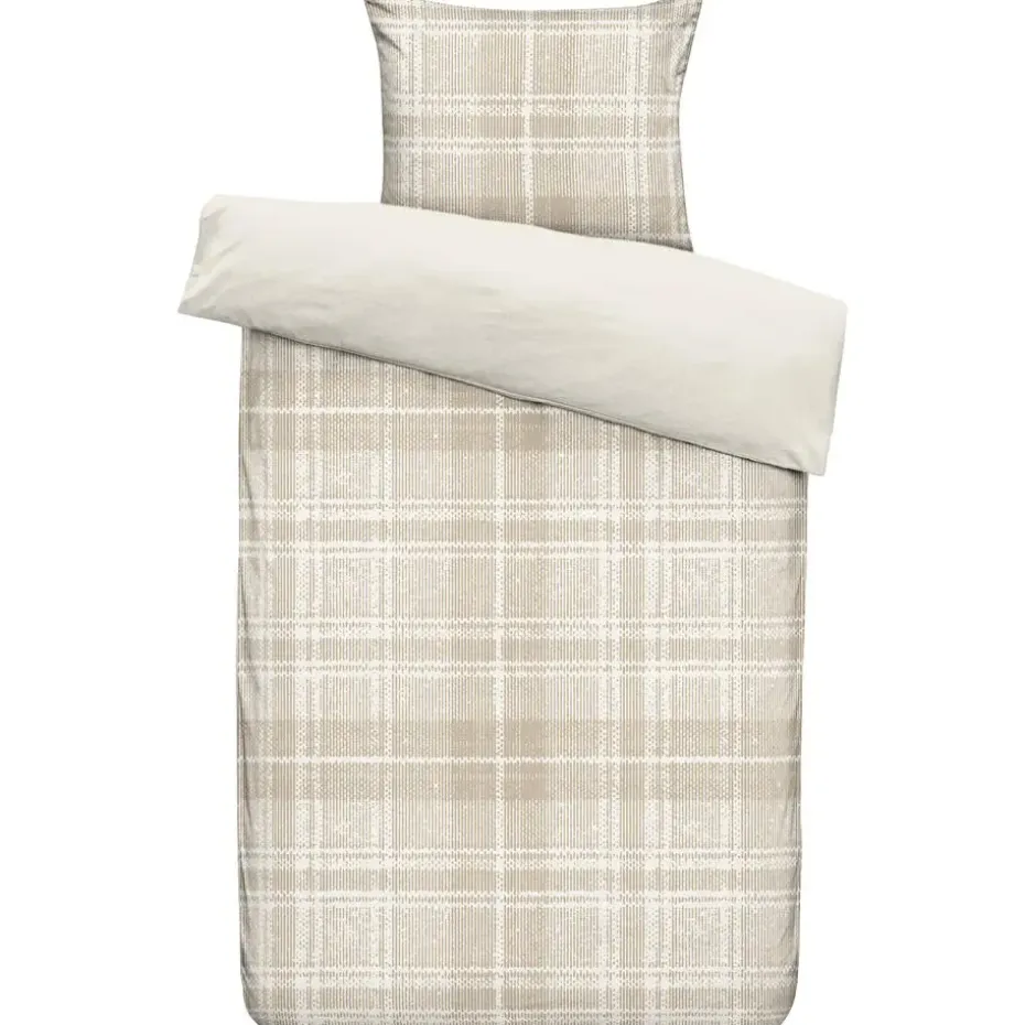 Dekbedovertrek Philip - zand/taupe - 140x200/220 cm