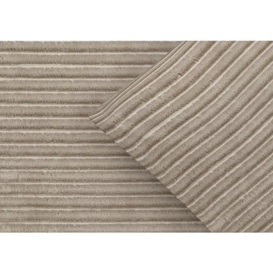 Dekbedovertrek Pluch Lines - zand - 140x220 cm