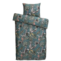 Dekbedovertrek Sophia bloemen - blauw - 140x200/220 cm