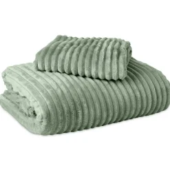 Dekbedovertrek Teddy Rib 140x220 – Fluweelzacht & Knus Design - Groen