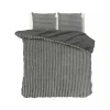 Dekbedovertrek Teddy Rib 200x220 – Fluweelzacht & Knus Design - Grijs