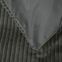 Dekbedovertrek Teddy Rib 200x220 – Fluweelzacht & Knus Design - Grijs