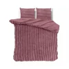 Dekbedovertrek Teddy Rib 240x220 – Fluweelzacht & Knus Design - Roze