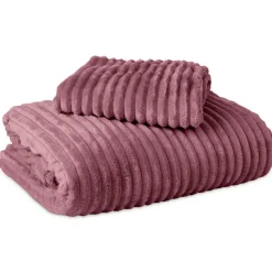 Dekbedovertrek Teddy Rib 240x220 – Fluweelzacht & Knus Design - Roze