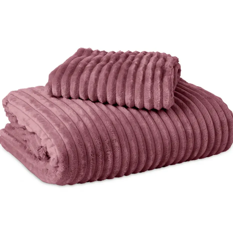 Dekbedovertrek Teddy Rib 240x220 – Fluweelzacht & Knus Design - Roze