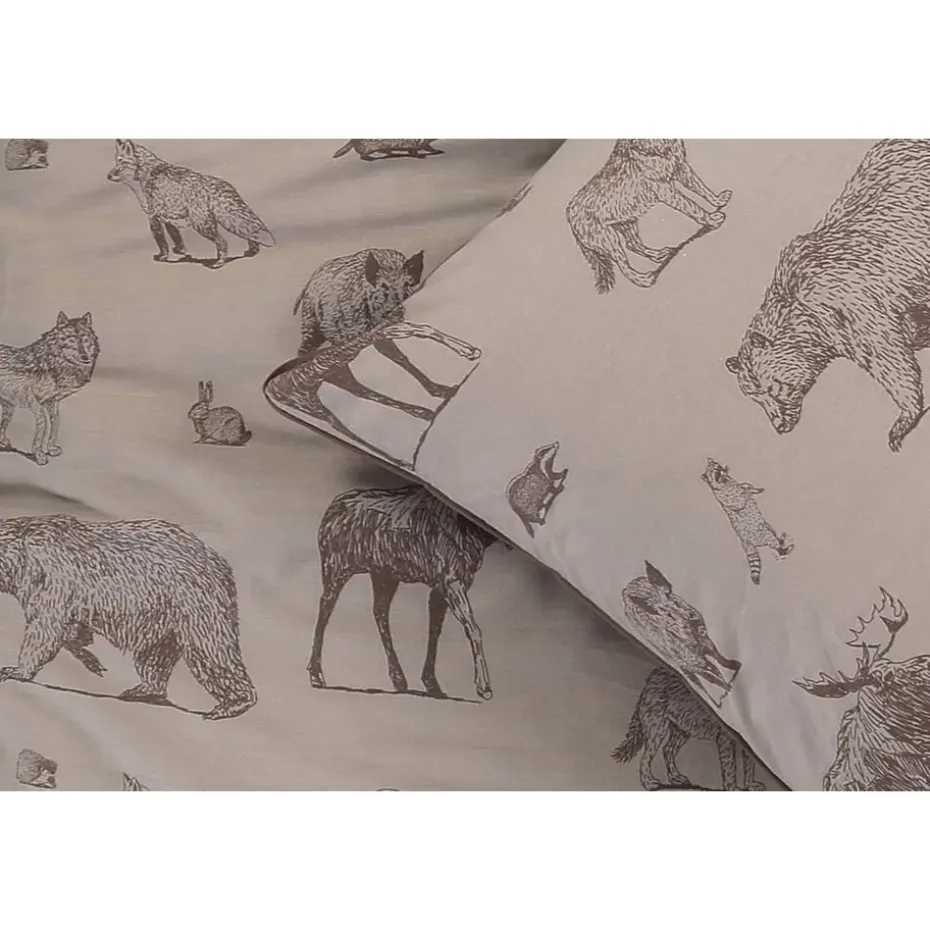 Dekbedovertrek Thomas - zand - 140x200 cm