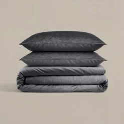 Dekbedovertrek Velvet Cartier 240x220 – Fluweelzacht Uni Design – Antraciet