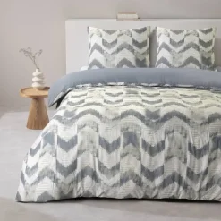 Dekbedovertrek Viggo - blauw - 240x220 cm