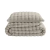 Dekbedovertrek 240x220 – Pompom Design & Warm Flanel Fleece - Beige