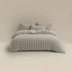 Dekbedovertrek 240x220 – Pompom Design & Warm Flanel Fleece - Beige