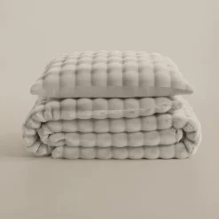 Dekbedovertrek 240x220 – Pompom Design & Warm Flanel Fleece - Beige