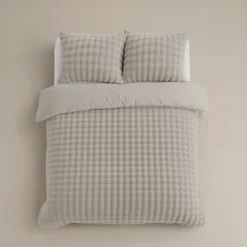 Dekbedovertrek 240x220 – Pompom Design & Warm Flanel Fleece - Beige