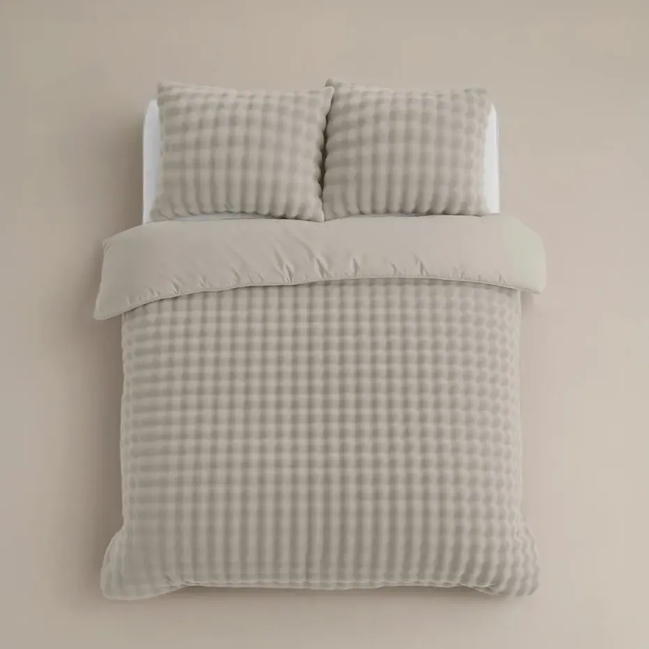 Dekbedovertrek 240x220 – Pompom Design & Warm Flanel Fleece - Beige