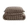 Dekbedovertrek 140x220 – Pompom Design & Warm Flanel Fleece - Taupe