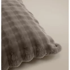 Dekbedovertrek 140x220 – Pompom Design & Warm Flanel Fleece - Taupe