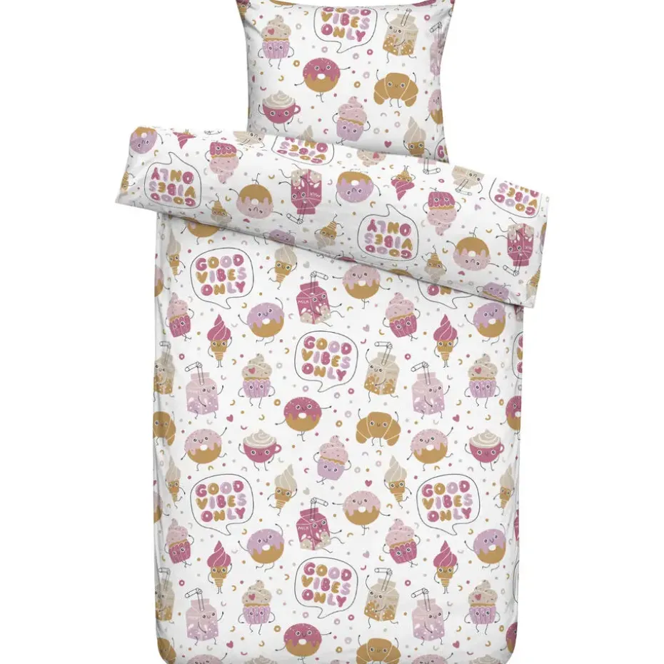 Dekbedovertrek Yara - roze - 140x200/220 cm