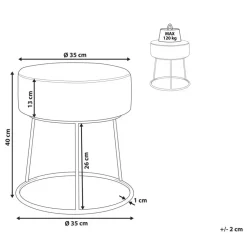 DELCO - Hocker - Groen - Fluweel