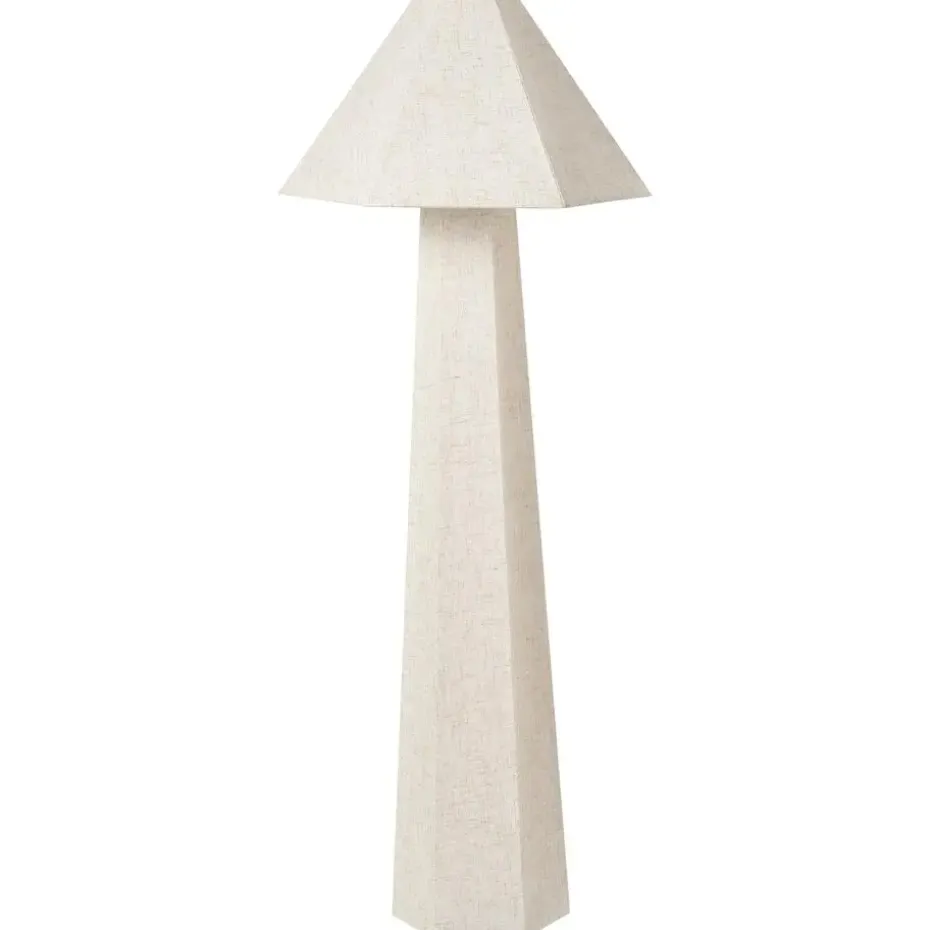 DEMBI - Staande lamp - Lichtbeige - Stof