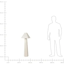 DEMBI - Staande lamp - Lichtbeige - Stof