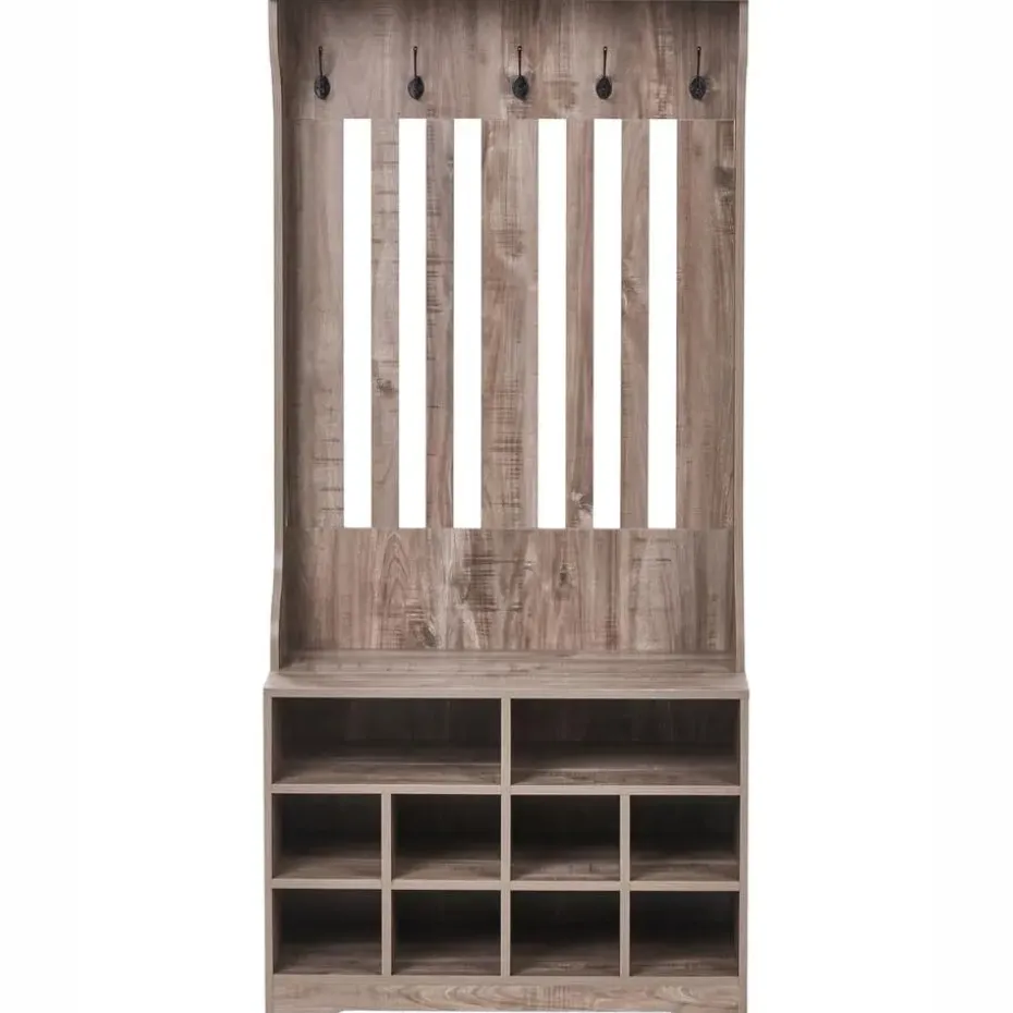 DENILIQUIM - Schoenenkast - Donkerbruin - Hout