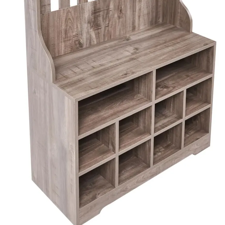 DENILIQUIM - Schoenenkast - Donkerbruin - Hout