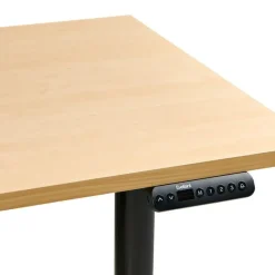 DESTINAS - Elektr bureau - Zwart/Lichtbruin - 180 x 72 cm - Vezelplaat