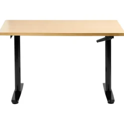 DESTINAS - Sta-bureau - Zwart/Lichtbruin - 120 x 72 cm - Vezelplaat