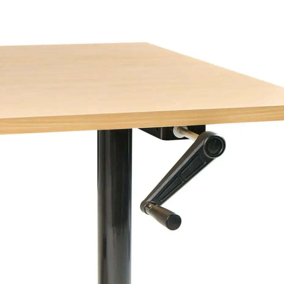 DESTINAS - Sta-bureau - Zwart/Lichtbruin - 120 x 72 cm - Vezelplaat